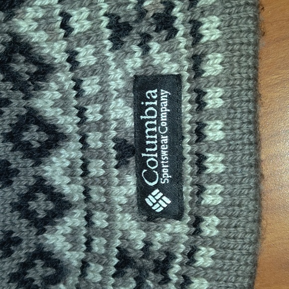 Vtg Columbia Sportswear Fair Isle Pattern Toque Wool Knit Beanie OS main image 4